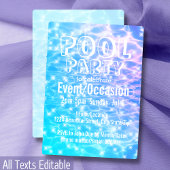 Invitation Fête au bord de la piscine Fête de plage Fête d'ét