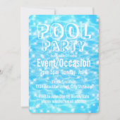 Invitation Fête au bord de la piscine Fête sur la plage Fête (Devant)