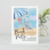 Invitation Fête au bord de la plage (Debout devant)