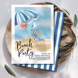 Invitation Fête au bord de la plage