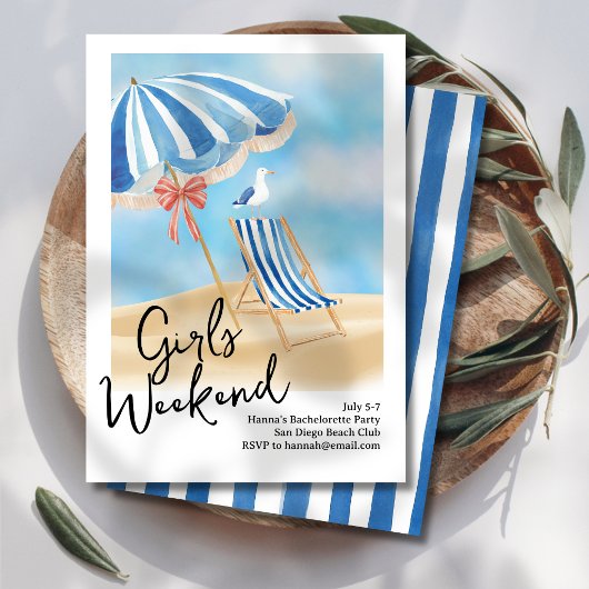 Invitation Fête au bord de la plage