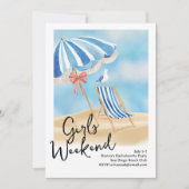 Invitation Fête au bord de la plage (Devant)
