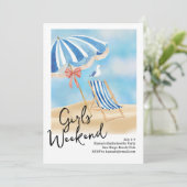 Invitation Fête au bord de la plage (Debout devant)