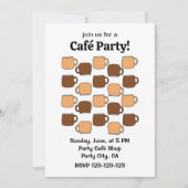Invitation Fête au Café Tasse à Café (Devant)