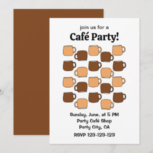 Invitation Fête au Café Tasse à Café