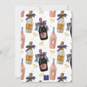 Invitation Fête au Champagne à l'aquarelle française (Dos)