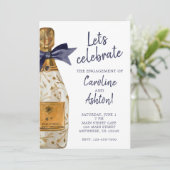 Invitation Fête au Champagne aquarelle française (Debout devant)