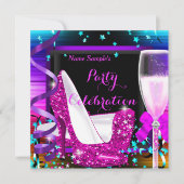 Invitation Fête au Champagne Célébration de Toutes les Occasi (Devant)