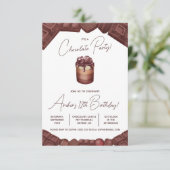 Invitation Fête au Chocolat, Anniversaire de la Mort par le C (Debout devant)