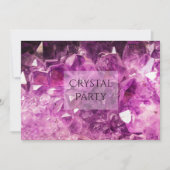 Invitation Fête au cristal d'améthyste pourpre (Devant)