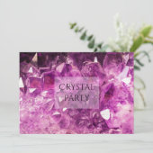 Invitation Fête au cristal d'améthyste pourpre (Debout devant)