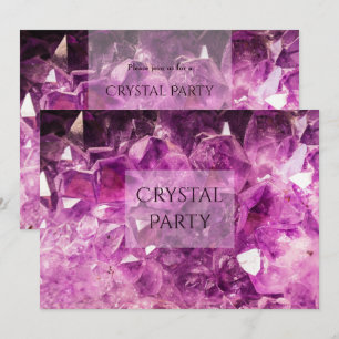 Invitation Fête au cristal d'améthyste pourpre