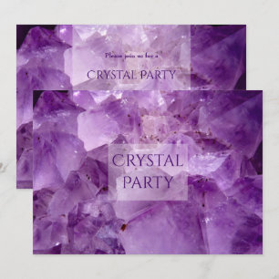 Invitation Fête au cristal d'améthyste violet joli