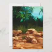 Invitation FÊTE AU MUSÉE Mystère des os de dinosaures Grotte (Dos)