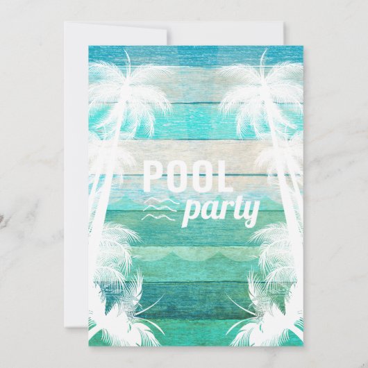 Invitation Fête au Piscine (Dos)