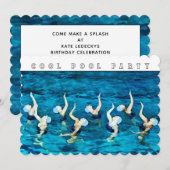 Invitation Fête au Piscine (Devant / Derrière)
