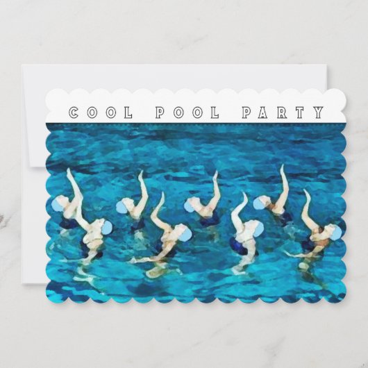 Invitation Fête au Piscine (Devant)