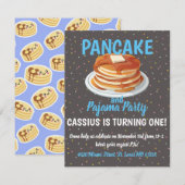 Invitation Fête au pyjama et crêpe (Devant / Derrière)