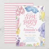 Invitation Fête au Spa Anniversaire Spa (Devant / Derrière)