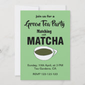Invitation Fête au thé vert Matcha (Devant)