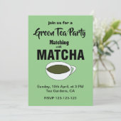 Invitation Fête au thé vert Matcha (Debout devant)