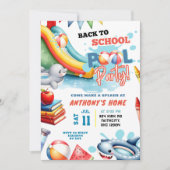 Invitation Fête autour de la piscine pour la rentrée scolaire (Devant)