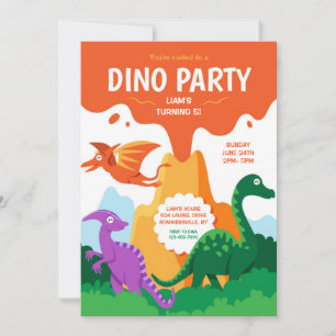 Invitation Fête aux dinosaures