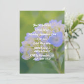 Invitation Fête aux Fleurs d'Hydrangea Bleu (Debout devant)