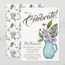 Fête aux pois de senteur violets aquarelle florale
