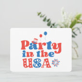 Invitation Fête aux USA (Debout devant)