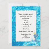 Invitation Fête avec bassin de ballons drapeau américain (Dos)