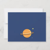 Invitation Fête avec fusée dans l'espace, Anniversaire d'enfa (Dos)