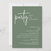 Invitation Fête Avec Les Nouveaux Mariés, Dîner Mariage (Devant)