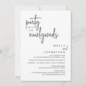 Invitation Fête Avec Les Nouveaux Mariés, Dîner Mariage (Devant)
