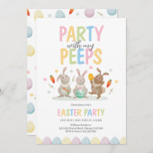 Invitation Fête Avec Mes Peeps Fête de Pâques (Devant / Derrière)