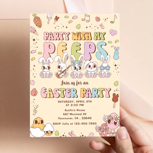 Invitation Fête avec mes potes Fête de Pâques
