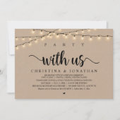 Invitation Fête avec nous, Russe Mariage Dinner Elopement (Devant)