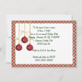 Invitation Fête avec tasse rouge (Dos)