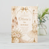 Invitation Fête avec tutu de ballet vintage (Debout devant)