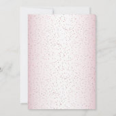 Invitation Fête Baby shower princesse rose aquarelle (Dos)