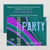Invitation Fête Bar Mitzvah (Devant / Derrière)