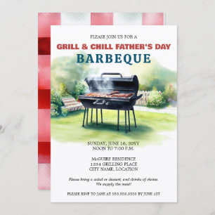 Invitation Fête barbecue Grill and Chill