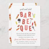 Invitation Fête Barbeque Chill and Grill  (Devant / Derrière)
