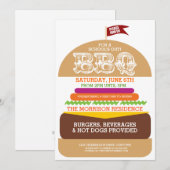 Invitation Fête Barbeque de fin d'année scolaire (Devant / Derrière)
