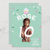 Invitation Fête Bash à deux chiffres (Devant / Derrière)