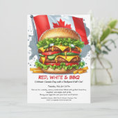 Invitation Fête BBQ dans la cour | Fête du Canada (Debout devant)