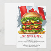 Invitation Fête BBQ dans la cour | Fête du Canada (Devant / Derrière)