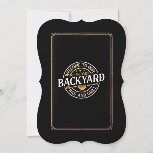 Invitation Fête BBQ dans le jardin (Dos)