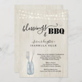 Invitation Fête BBQ de première communion / confirmation rust (Devant / Derrière)