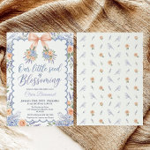 Invitation Fête bébé Arc-en-ciel Hydrangea coquette 